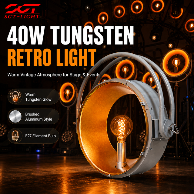 SGT Stage Retro Light Dj Background Dj 40W Retro Light DMX512 Tungsten Filament Bulb Classic Retro Yellow Stage Light for Party