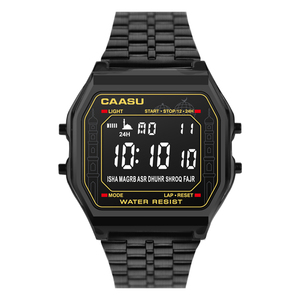 Montre Réveil Azan Musulmane Smechanical, Étanche IP67, Écran OLED, Bracelet en Acier Inoxydable, Unisexe, Compatible <span class=keywords><strong>OS</strong></span>/Android - Product Image 4