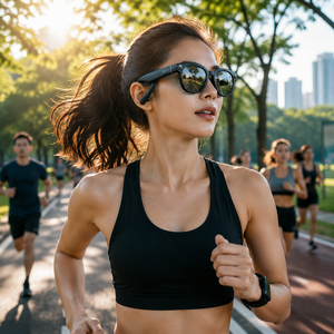 M01SP AI Smart Glasses with 8MP Camera Video Recording Many Languages Translation Sunglasses <b>Bluetooth</b> Call Music Play Men Women - Product Image 5