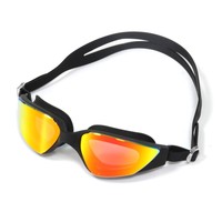Lunettes de natation réglables pour enfants, protection UV, anti-buée, verres en PC, sangle en silicone, pont nasal intégré souple, lunettes de natation pour enfants