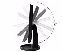 Miroir Cosmétique LED Portable Moderne, Vente en Gros Usine, Meilleures Ventes, Finition Argentée, Pliable, Logo Personnalisable