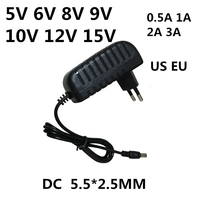 Adaptateur d'alimentation universel AC 110-240V DC 5V 6V 8V 9V 10V 12V 15V 0.5A 1A 2A 3A, chargeur, adaptateur EU US pour bandes lumineuses LED