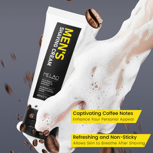 Crème à raser de qualité barbier MELAO, mousse épaisse pour une mise en forme précise de la barbe, adoucissement de la barbe, rasage confortable, crème à raser à haute mousse - Product Image 4