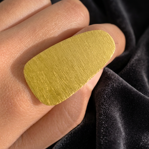 Anillo de Latón con Baño de Oro Rosa, Estilo Vintage, Unisex, Regalo Cristiano, 100% Hecho a Mano, Liso, Sin Piedras - Product Image 1