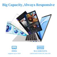 Laptop Bisnis Baru Murah Grosir Pabrik 16,1 Inci Bodi Metal Windows 11 SSD Layar Kamera Full HD Colokan EU
