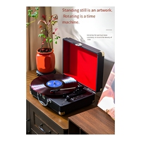 Lecteur de disques vinyles portable, phonographe rétro, tourne-disque Bluetooth, vente en gros OEM ODM, produit très demandé