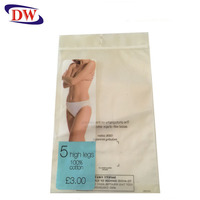 Recycler personnalisé propre logo imprimé transparent LDPE ziplock transparent vêtements sous-vêtements emballage sac en plastique