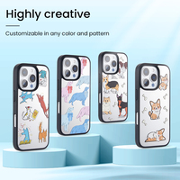Étui de téléphone magnétique en TPU antichoc réfléchissant avec peinture UV, design DIY, emballage de vente au détail pour modèles 11-17 Pro Max Air