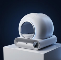 Bac à litière pour chat à nettoyage automatique compatible avec les applications, toilette automatique pour chat, système d'hygiène pour animaux sans odeur, adapté aux chats à poils longs