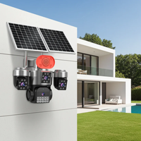 Caméra solaire PTZ extérieure PIX-LINK 8MP WIFI 4G pour la sécurité domestique, 4 objectifs AOV, batterie solaire, audio bidirectionnel, carte SIM 4G