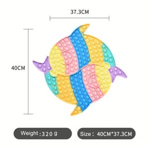 USSE Rainbow Cupcake Fidget Toys Push Bubble Juguete sensorial Anti-estrés Alivio del estrés para silicona Plástico Educativo Fidget - Product Image 5