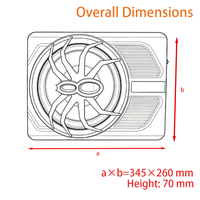 Subwoofer de voiture actif 10 pouces, haut-parleur de basses mince et puissant, bobine simple, audio mono, ajustement universel, 120W RMS, télécommande