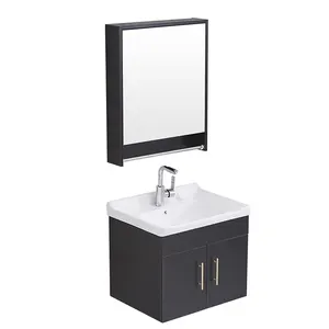 24英寸现代设计师损坏led镜子壁挂不锈钢梳妆台浴室柜出售