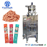 Machine d'emballage multifonctionnelle YH à voie unique pour bâtonnets de friandises liquides ou pâtes pour animaux de compagnie, avec coins arrondis