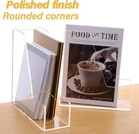 2 packs de porte-magazines organisateur de bureau organisateur de fichiers verticaux en acrylique transparent pour bureau à domicile organisateur de bureau porte-revues