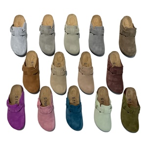 Pantuflas de corcho de Punta cerrada unisex <span class=keywords><strong>Boston</strong></span> | Zapatos de corcho formados por prensa caliente alemana | Piel de vaca Premium Birkenstocks OEM disponible - Product Image 3