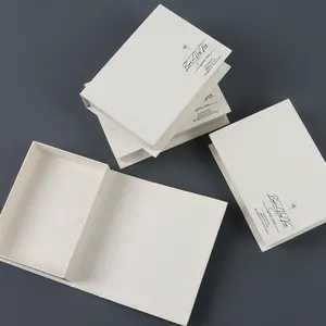 Luxury Design Beige Magnet Paper Cardboard Book Gift Box