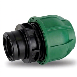 ข้อต่อเกลียวตัวเมียแบบอัด PP วัสดุ PP บริสุทธิ์ 32*1 สำหรับท่อ PE/HDPE - Product Image 1