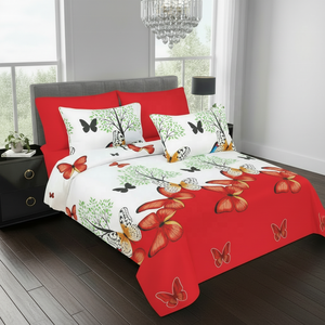 Nuevo Juego de Sábanas de 8 Piezas Ecológicas con Estampado de Cortinas Transparentes y Tela de Microfibra para Dormitorio y Uso Doméstico - Product Image 3