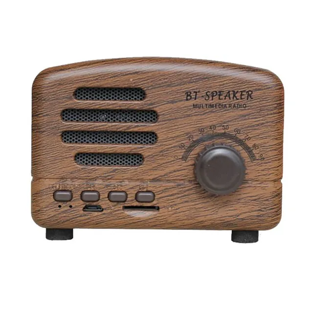 BT01 Vintage wooden Boombox Mini Oldschool Boombox Wireless Fashion Speaker 1200Mah Big Capacity Wood BT Retro Radio Blue Tooth