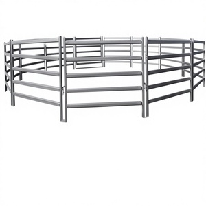 Paneles de <span class=keywords><strong>Corral</strong></span> para Caballos de Acero al Carbono con Revestimiento de PVC Ecológico, Galvanizados, de 6 pies de Altura, para Uso en Granjas y Casas - Product Image 1