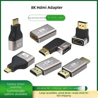 JILIAN Promotion Câble Convertisseur HDTV Ultra Haute Définition 8K 60Hz en Cuivre Mini/Micro 90° Mâle-Femelle pour Extension