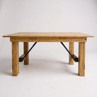Table de ferme pliable en bois de style antique, mobilier d'hôtel pour usage intérieur en parc, couleur personnalisable, durable et portable
