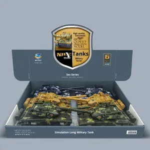 รถของเล่นพลาสติกขนาดใหญ่สำหรับเด็ก, รถถัง unisex แรงเฉื่อยยานพาหนะหุ้มเกราะทหารโมเดลจำลองสงครามขนาด1:48 - Product Image 5