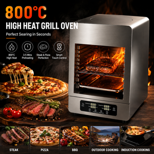 Horno de Pizza de Acero Inoxidable de Alta Temperatura para Exteriores, 1000F, para <span class=keywords><strong>Patio</strong></span> Trasero, Camping y Entretenimiento - Product Image 2