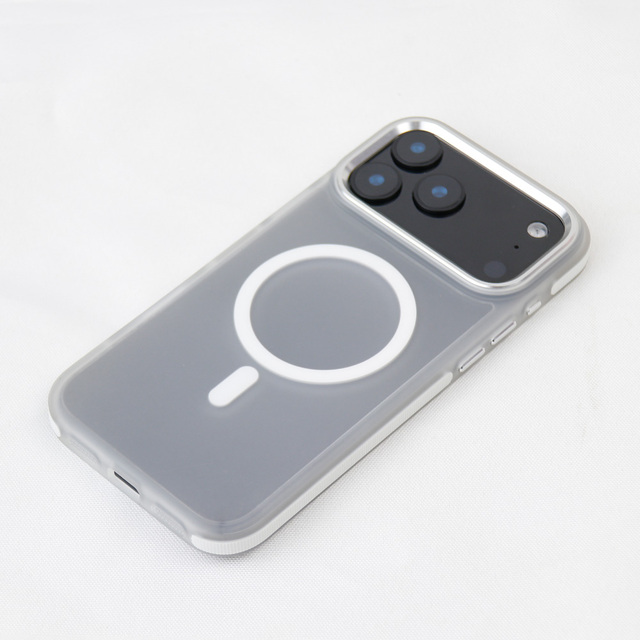 Wholesale Custom Logo Transparent Shockproof PC Material Magnetic Mobile Phone Cases with Floral Design for