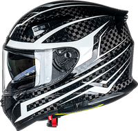 Casco de Motocicleta Integral VCOROS FA602 de Fibra de Carbono, Casco Deportivo con Visera, Homologado por DOT, Casco de Seguridad Unisex