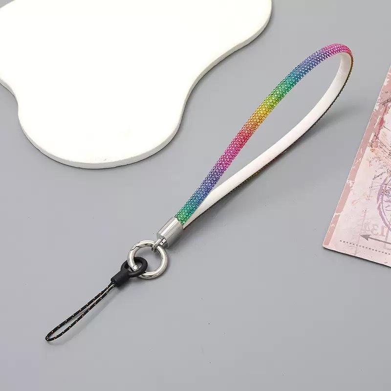 โซ่คล้องโทรศัพท์ประดับเพชรสีสันสดใส