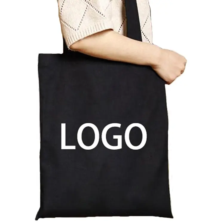 Wholesale promotional custom logo printing organic grocerie shopping bulk 100% cloth canvas tote cotton bag