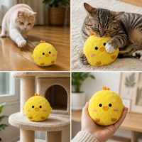 Jouet pour chien résistant aux morsures, peluche de dessin animé, balle qui couine et rebondit, nettoyage des dents, gadget d'entretenissement pour chiot, accessoire pour animaux de compagnie