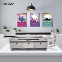 Impresora UV Plana 2513 de 8 Cabezales, Formato Grande 4x8 pies, para Impresión en Acrílico, Vidrio, Madera, Metal, PVC, Cuero, Máquina de Inyección de Tinta UV CMYK W V