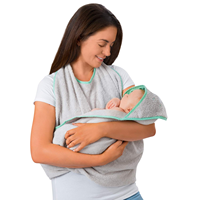 Couverture d'emmaillotage pour bébé en coton de bambou doux, serviette de bain à capuche et linge à épaulettes multi-usages 3-en-1, séchage rapide, haute absorption pour nouveau-né