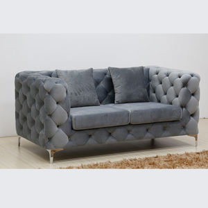 नाइट क्लब रेस्तरां के लिए आधुनिक लक्जरी वेल्वेट लाउंज सोफा रात क्लब रेस्तरां होटल कैंटीन ठोस लकड़ी ऊपर - Product Image 3