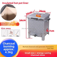Fourneau à charbon commercial avec ventilateur, four à allumage de charbon mobile pour restaurant de barbecue