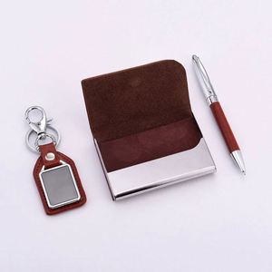 High Quality <b>Personalized</b> Ready to Ship Name Card Holder <b>Keychain</b> Pen for Wholesale Promotional Luxury Corporate Gift Set Items - Product Image 4