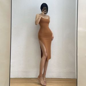 Rimocy ชุดเดรสยาวเซ็กซี่แขนกุดทรงสลิมสำหรับผู้หญิงชุดเดรสสายเดี่ยวผ่าสูงสำหรับปาร์ตี้คลับชุดเดรสบอดี้คอนสำหรับผู้หญิง2024ใหม่ - Product Image 4