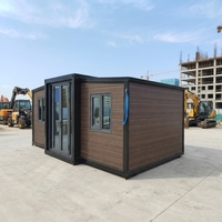 Maison d'hôtes pliable de 20 pieds, conteneur extensible préfabriqué, unités autonomes solaires ISO pour mini-maisons autonomeuses