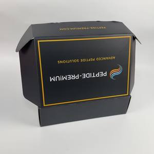 Boîtes d'expédition noires de luxe avec logo personnalisé, boîtes en carton ondulé pour l'envoi postal, emballage de vêtements, boîtes en papier express pour boutique en ligne - Product Image 4