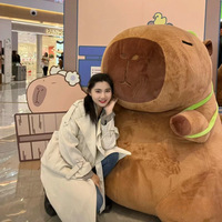 Peluche Capybara en Polyester, Coussin Décoratif, Poupée Mignonne et Amusante, Jouet Apaisant pour Enfants, Poupée Relaxante