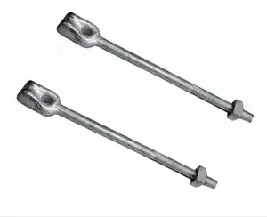 Prezzo di fabbrica OEM Pole Line Hardware raccordi zincato forgiato asta di ancoraggio saldato ditale Eye Bolt