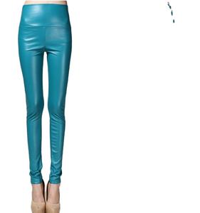 Klalien-pantalon Slim en Faux cuir pour femme, Leggings Slim en polaire épais, mode automne-hiver 2021 - Product Image 5