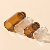 Flacon en verre ambré pour huile essentielle cosmétique de 1 ml, 2 ml, 3 ml, 5 ml, nouveau flacon en verre avec couvercle rond