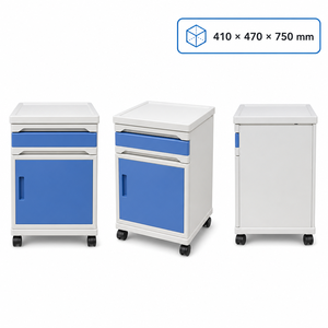 <span class=keywords><strong>Mayland</strong></span> Krankenhaus-Patienten-Nachttisch aus ABS mit ausziehbarem Essbrett, Thermometerfach, Handtuchhalter, kratzfest – Krankenhausmöbel - Product Image 3