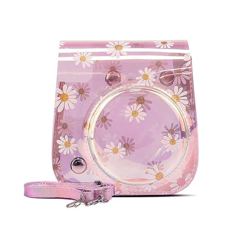 Magic Color Daisy Camera Bag Laser PVC Bag Suitable for Fuji instax polaroid mini11 protective case