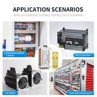Interruptor de Control Remoto RF Industrial de 16 Canales CA, Receptor Inalámbrico de 433MHz con Aprendizaje, Relé de 10A, Terminal de Conexión Rápida para Riel DIN, Motor