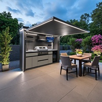 Churrasqueira Modular de Aço Inoxidável para Cozinha Externa com Bancada Premium para Entretenimento ao Ar Livre
